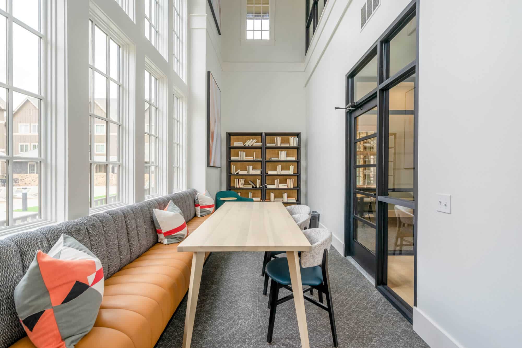 the collective at lubbock off campus cottage apartments near texas tech ttu resident clubhouse private study room conference room